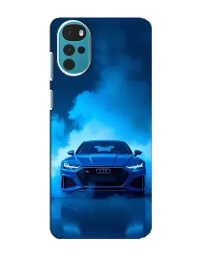 Чехол для Motorola MOTO G22 с картинкой «Audi — голубая энергия»