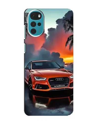 Чехол для Motorola MOTO G22 с картинкой «Audi — закат»
