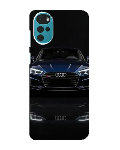 Чехол для Motorola MOTO G22 с картинкой «Audi — ночное отражение»