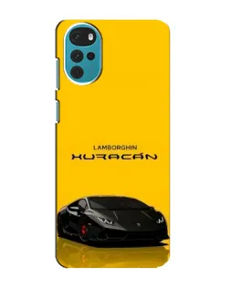 Чехол для Motorola MOTO G22 с картинкой «Lamborghini Huracan черный»