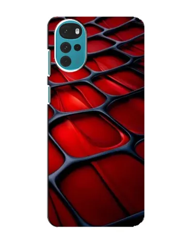 Чехол для Motorola MOTO G22 с картинкой «Красная глянцевая сетка»