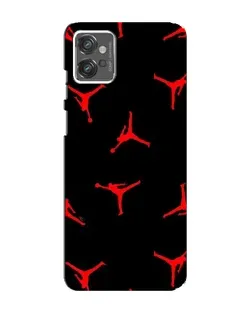 Чехол для Motorola MOTO G23 с картинкой «Jordan Red Pattern»