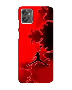 Чехол для Motorola MOTO G23 с картинкой «Jordan Red Smoke»