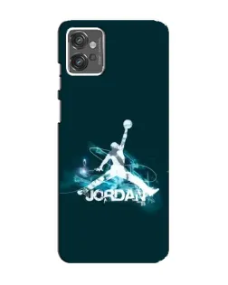 Чехол для Motorola MOTO G23 с картинкой «Jordan Blue Fire»