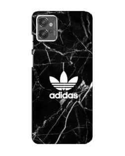 Чехол для Motorola MOTO G23 с картинкой «Белый мрамор Adidas»