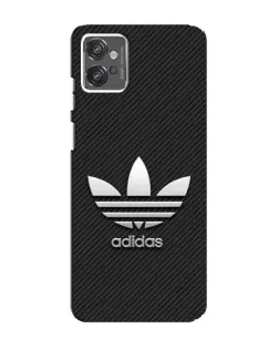 Чехол для Motorola MOTO G23 с картинкой «Adidas Карбоновая текстура»