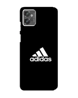 Чехол для Motorola MOTO G23 с картинкой «Черная классика Adidas»
