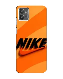 Чехол для Motorola MOTO G23 с картинкой «Оранжевый драйв Nike»