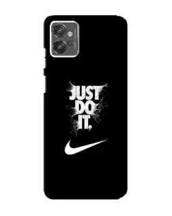 Чехол для Motorola MOTO G23 с картинкой «Текстовый принт Nike»