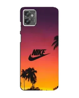 Чехол для Motorola MOTO G23 с картинкой «Nike на закате солнца»
