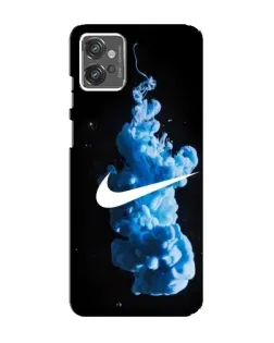 Чехол для Motorola MOTO G23 с картинкой «Nike и синий дым»