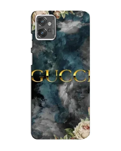 Чехол для Motorola MOTO G23 с картинкой «Абстрактные цветы Gucci»