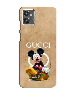 Чехол для Motorola MOTO G23 с картинкой «Микки Маус Gucci — крафт»