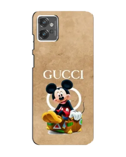 Чехол для Motorola MOTO G23 с картинкой «Микки Маус Gucci — крафт»