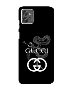 Чехол для Motorola MOTO G23 с картинкой «Gucci — серебряная змея»