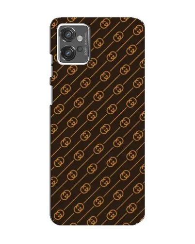 Чехол для Motorola MOTO G23 с картинкой «Gucci — золотые диагонали»