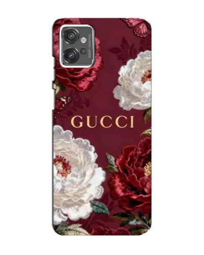 Чехол для Motorola MOTO G23 с картинкой «Gucci — бордовые розы» Чехол для Motorola MOTO G23 с картинкой «Gucci — бордовые розы»