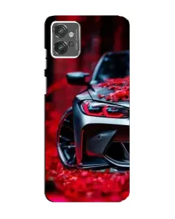 Чехол для Motorola MOTO G23 с картинкой «Спортивная BMW и цветы» Чехол для Motorola MOTO G23 с картинкой «Спортивная BMW и цветы»