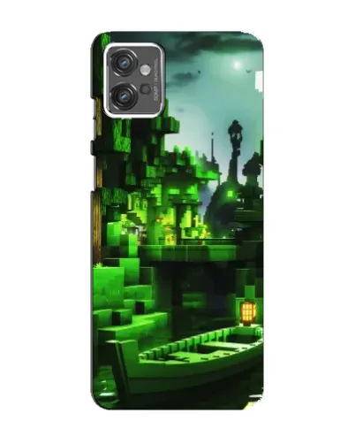 Чехол для Motorola MOTO G23 с картинкой «Minecraft лесной пейзаж»