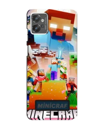 Чехол для Motorola MOTO G23 с картинкой «Minecraft герои игры»
