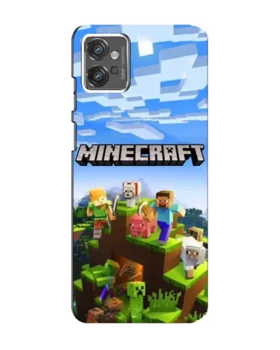 Чехол для Motorola MOTO G23 с картинкой «Minecraft классический мир»