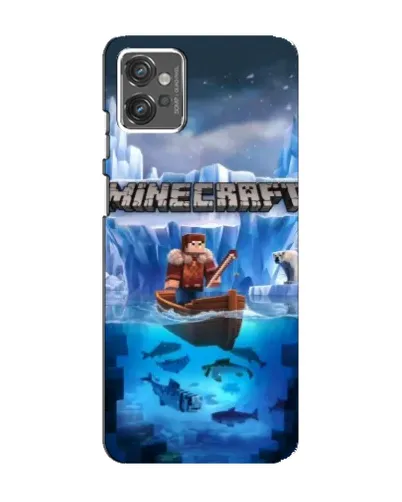 Чехол для Motorola MOTO G23 с картинкой «Minecraft ледяной мир»