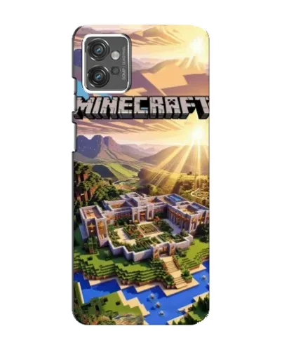 Чехол для Motorola MOTO G23 с картинкой «Minecraft панорама»