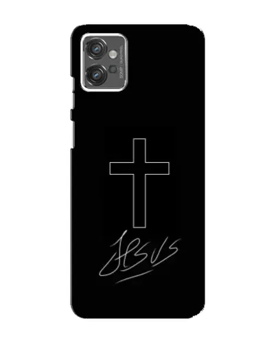Чехол для Motorola MOTO G23 с картинкой «Графический крест Jesus» Чехол для Motorola MOTO G23 с картинкой «Графический крест Jesus»