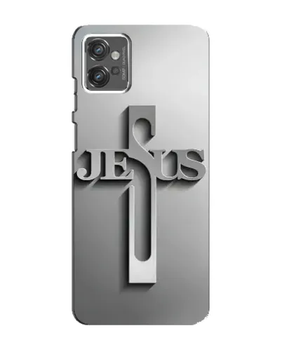 Чехол для Motorola MOTO G23 с картинкой «Металлический крест Jesus» Чехол для Motorola MOTO G23 с картинкой «Металлический крест Jesus»
