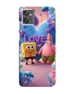 Чехол для Motorola MOTO G23 с картинкой «Губка Боб Патрик»