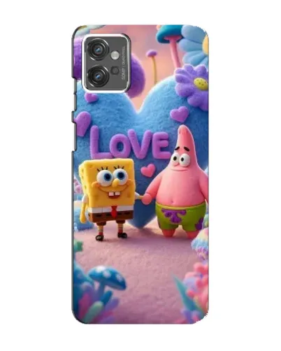 Чехол для Motorola MOTO G23 с картинкой «Губка Боб Патрик»