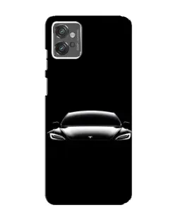 Чехол для Motorola MOTO G23 с картинкой «Фары Tesla Night»