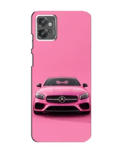 Чехол для Motorola MOTO G23 с картинкой «Розовый Mercedes AMG»