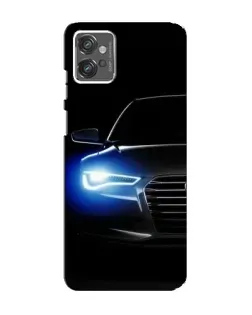 Чехол для Motorola MOTO G23 с картинкой «Неоновый взгляд Audi»