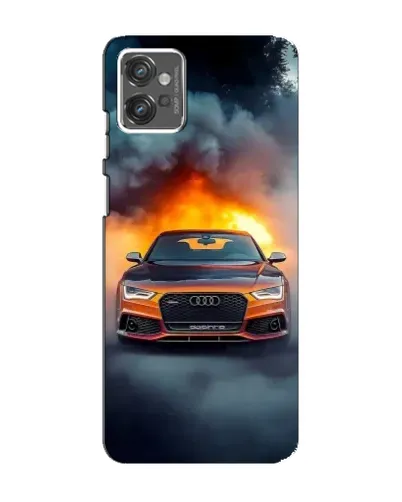 Чехол для Motorola MOTO G23 с картинкой «Audi в огненном дыму» Чехол для Motorola MOTO G23 с картинкой «Audi в огненном дыму»