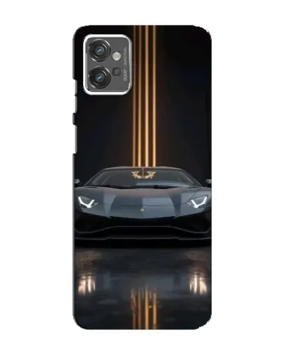 Чехол для Motorola MOTO G23 с картинкой «Lamborghini золотые линии»