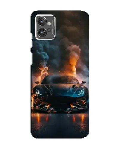Чехол для Motorola MOTO G23 с картинкой «Lamborghini дымная эстетика»