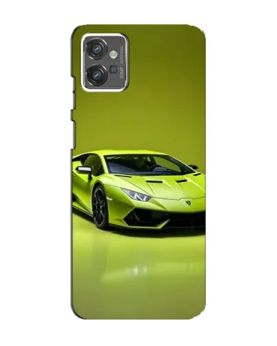 Чехол для Motorola MOTO G23 с картинкой «Салатовый Lamborghini Huracan»