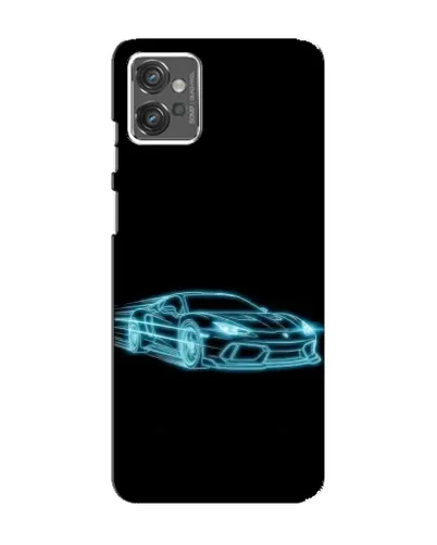 Чехол для Motorola MOTO G23 с картинкой «Неоновый контур Lamborghini»