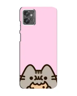 Чехол для Motorola MOTO G23 с картинкой «Pusheen и печенье»