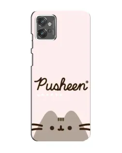 Чехол для Motorola MOTO G23 с картинкой «Pusheen логотип»