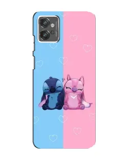 Чехол для Motorola MOTO G23 с картинкой «Stitch и Angel Love»