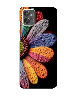 Чехол для Motorola MOTO G23 с картинкой «Радужный цветок»