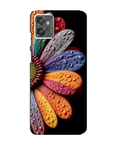 Чехол для Motorola MOTO G23 с картинкой «Радужный цветок»