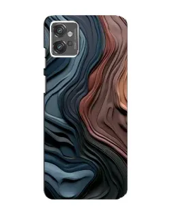 Чехол для Motorola MOTO G23 с картинкой «Цветные волны каньона»