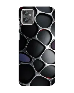 Чехол для Motorola MOTO G23 с картинкой «Объемная темная решетка»