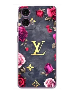 Чехол для Motorola MOTO G24 Power с картинкой «Цветочный Louis Vuitton»