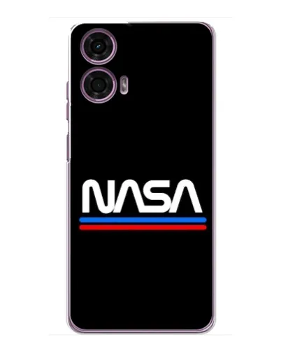 Чехол для Motorola MOTO G24 Power с картинкой «NASA — классика Red Blue» Чехол для Motorola MOTO G24 Power с картинкой «NASA — классика Red Blue»