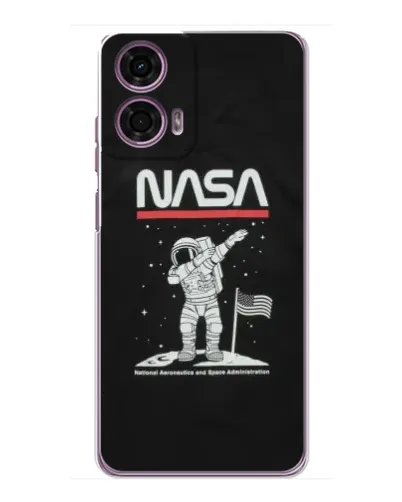 Чехол для Motorola MOTO G24 Power с картинкой «NASA — шагаем по Луне» Чехол для Motorola MOTO G24 Power с картинкой «NASA — шагаем по Луне»