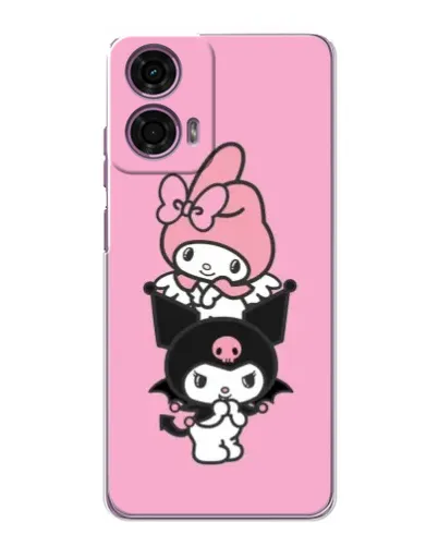 Чехол для Motorola MOTO G24 Power с картинкой «My Melody и Kuromi»